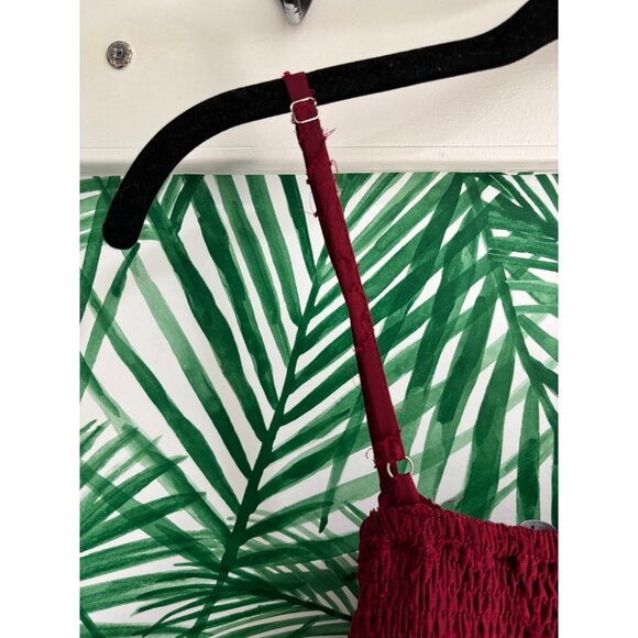 NWT Lulus Burgundy Burnout Floral Print Tiered Dress Size XL formal wedding - Picture 4 of 15